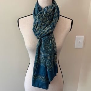 Sevya handmade blue fair trade cotton neck scarf